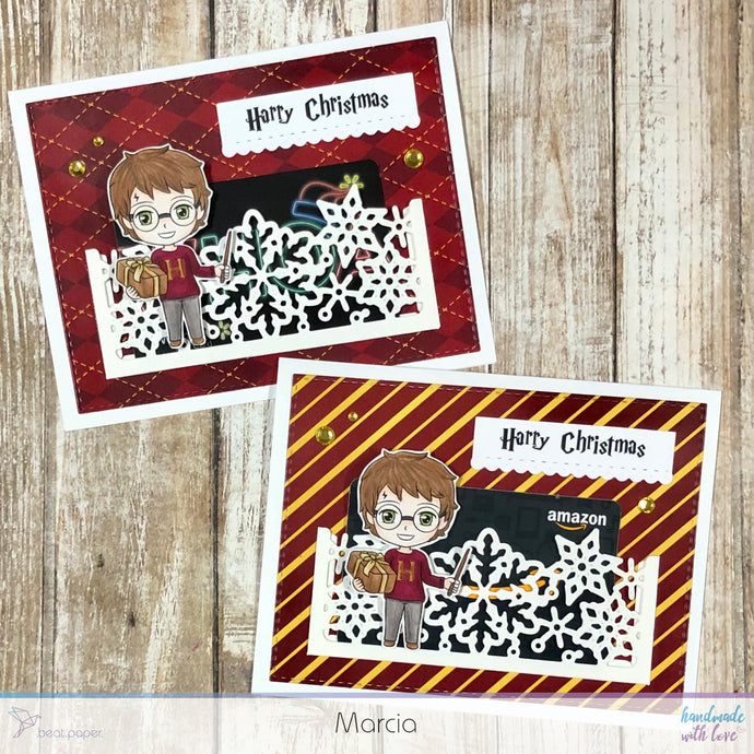 Harry Christmas Gift Card Holders with beat.paper