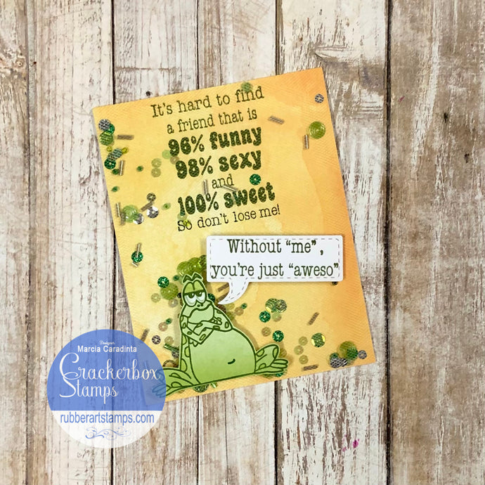 Grumpy Frog Infinity Shaker Birthday Card