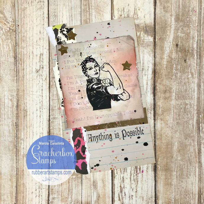 Rosie Mixed Media Art Journal Page