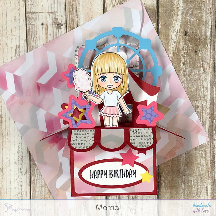 Theme Park Birthday Box Card