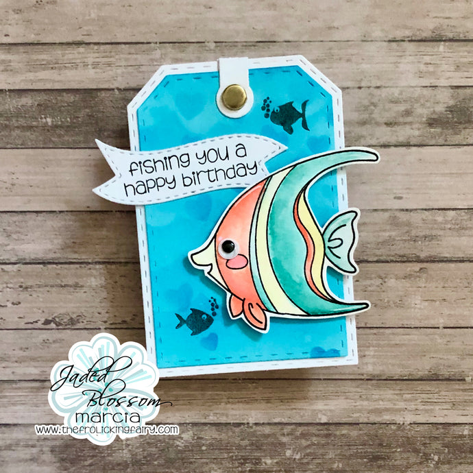 Birthday Fishes Luggage Tag