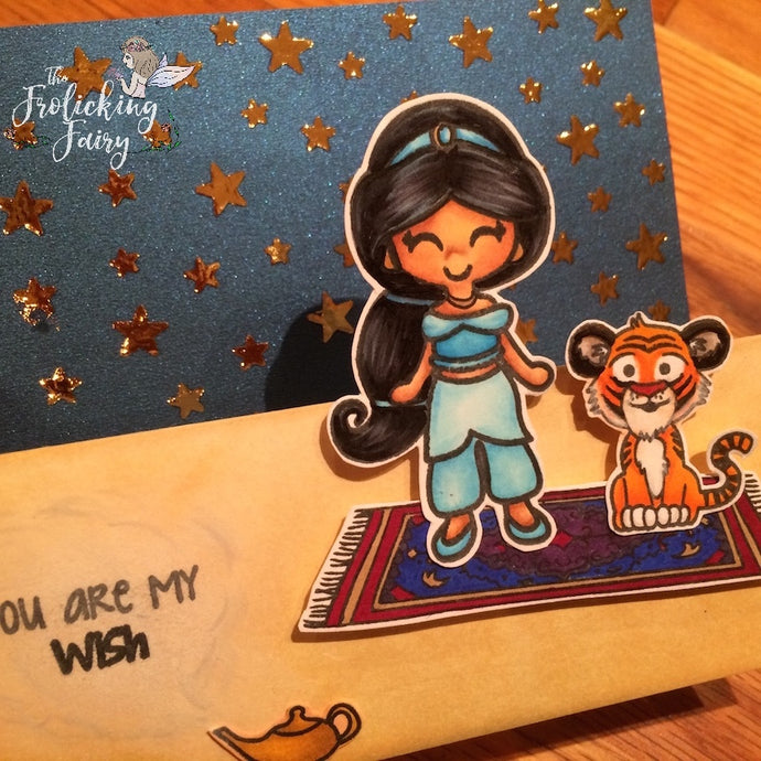 Tutorial: Step Card and Arabian Princess Coloring Guide