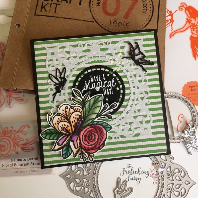 Ornate Dies and Watercolored Flowers