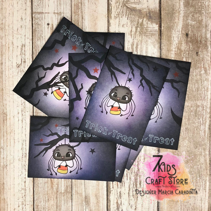 Trick Or Treat Spider ATCs