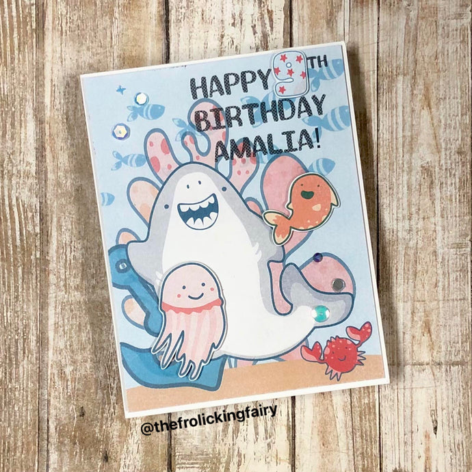 Happy Birthday Shark Card