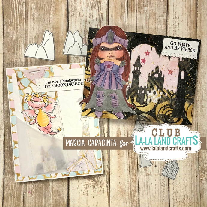 Dark Princess and Dragon Bookmark with Club La-La Land Crafts