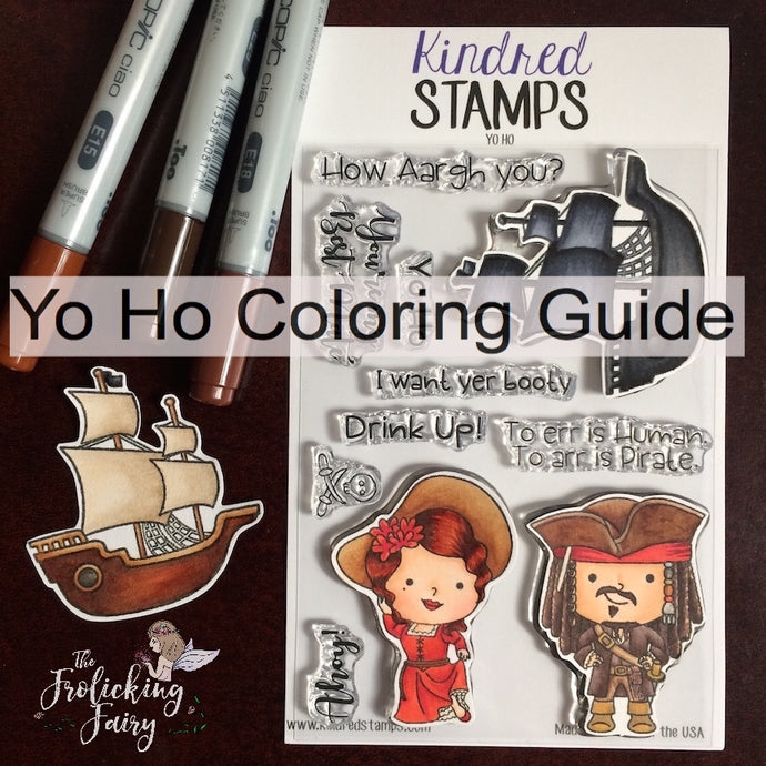 Kindred Stamps Yo Ho Coloring Guide