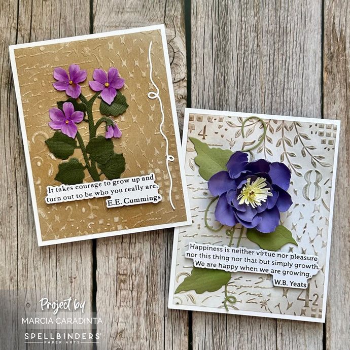 Wild Violets and Clematis with Spellbinders