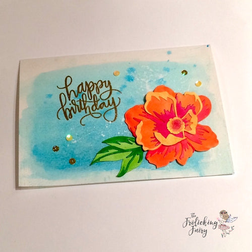 #thefrolickingfairy #altenew #peonydream #watercolor #happybirthday #birthdaycard