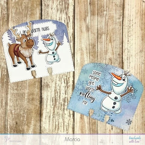 Pair of Olaf and Sven Rolodex Cards